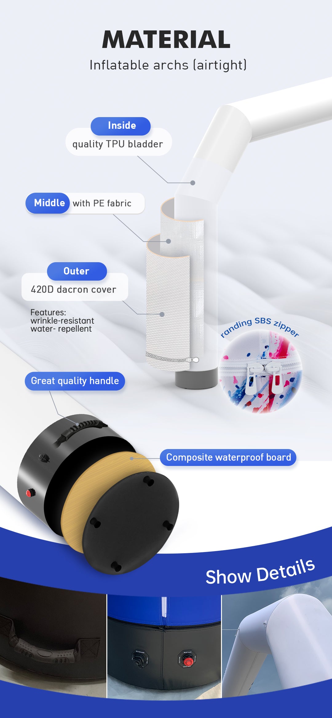 Angled Inflatable Arch | Start Finish Line Inflatable Archway - Supreme Canopy